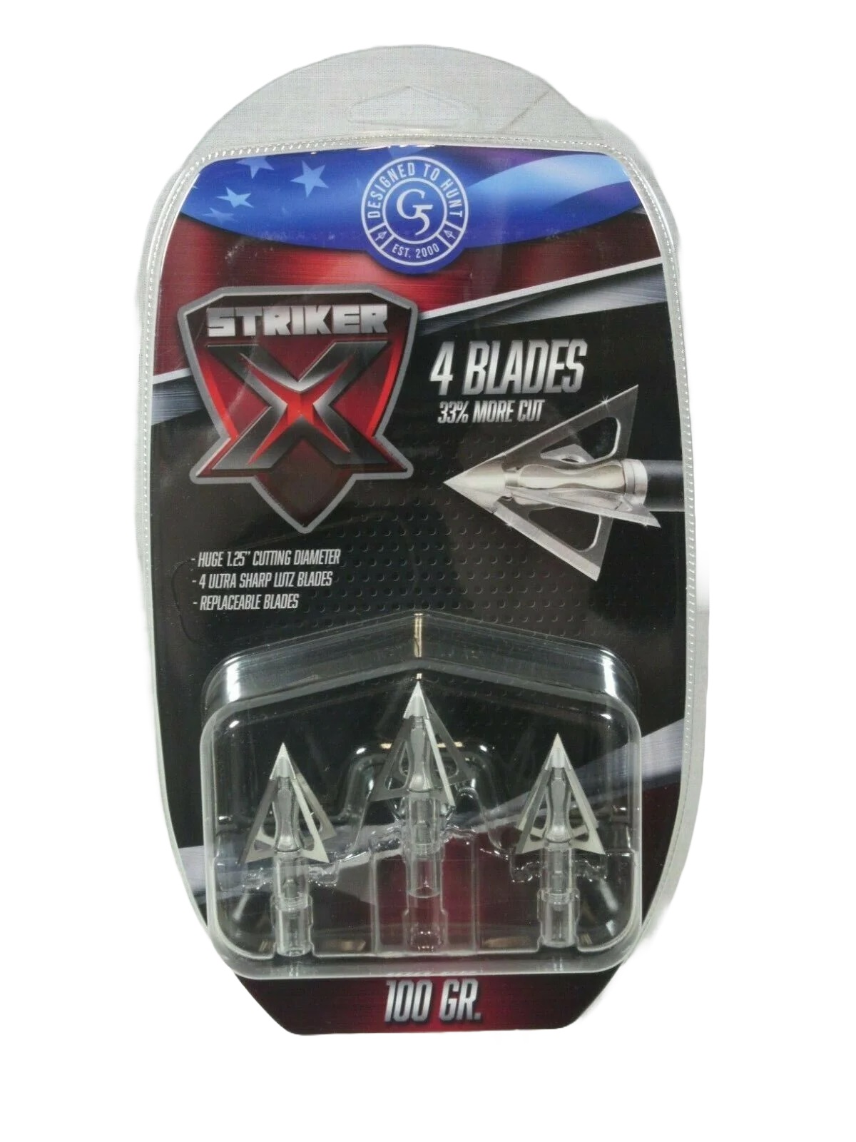 фото Наконечник G5 Striker X арбалетный 125grn 3 шт Наконечник G5 Striker X арбалетный 125grn 3 шт