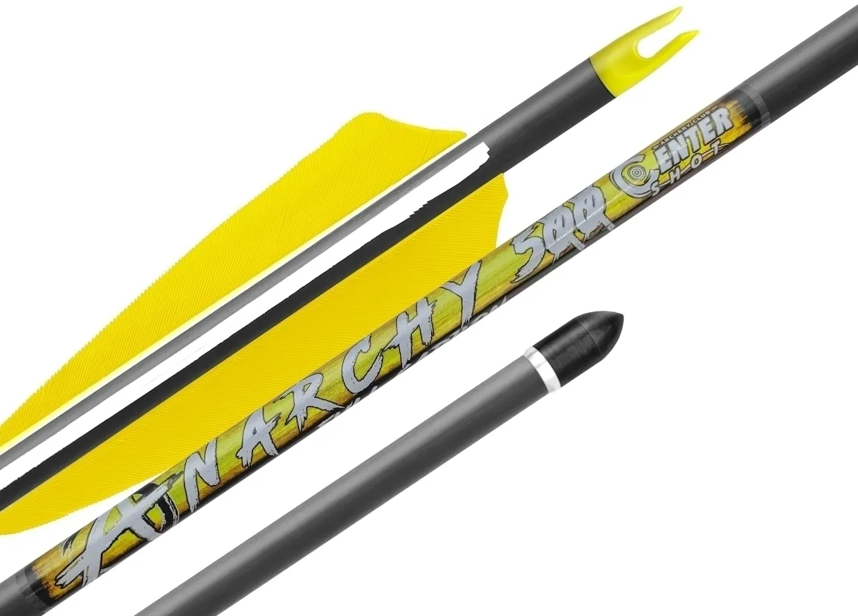 фото Стрела лучная карбоновая Anarchy 500 натуральное оперение Стрела лучная карбоновая Anarchy 500 натуральное оперение