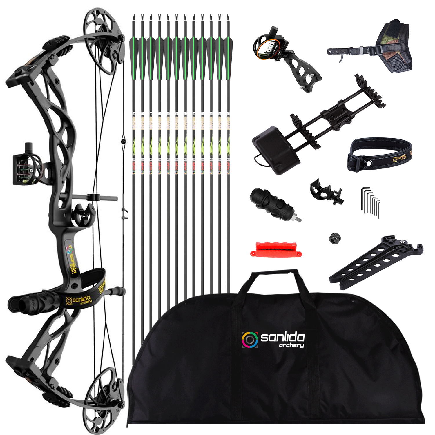 Лук блочный Sanlida Dragon X9 RTH KIT черный